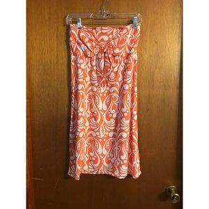 NWT Escapada xs coral/ white sleeveless rayon dress.